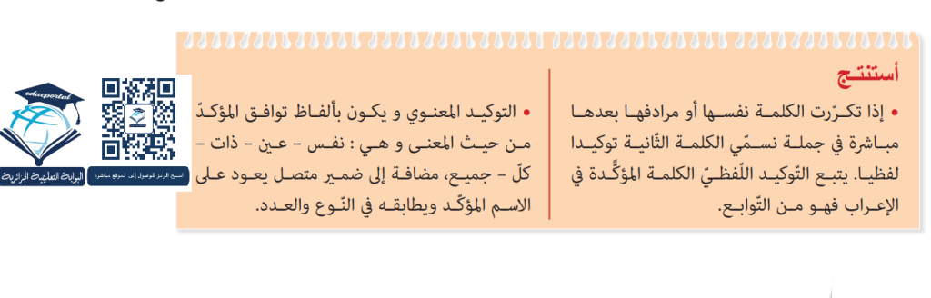 تعريف التوكيد اللفظي